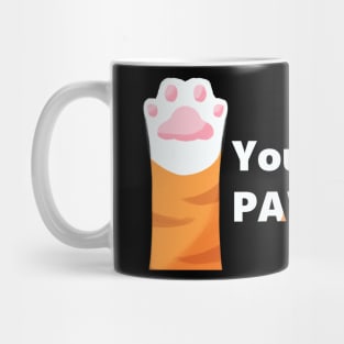 PAWsome Orange Cat Paw Mug